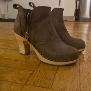 Swedish hasbeen short boot clog slim heel great condition size 37